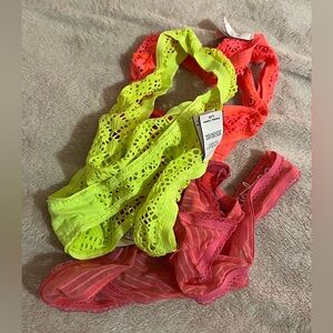 [DONATED] Neon Lace and Mesh Panties Set